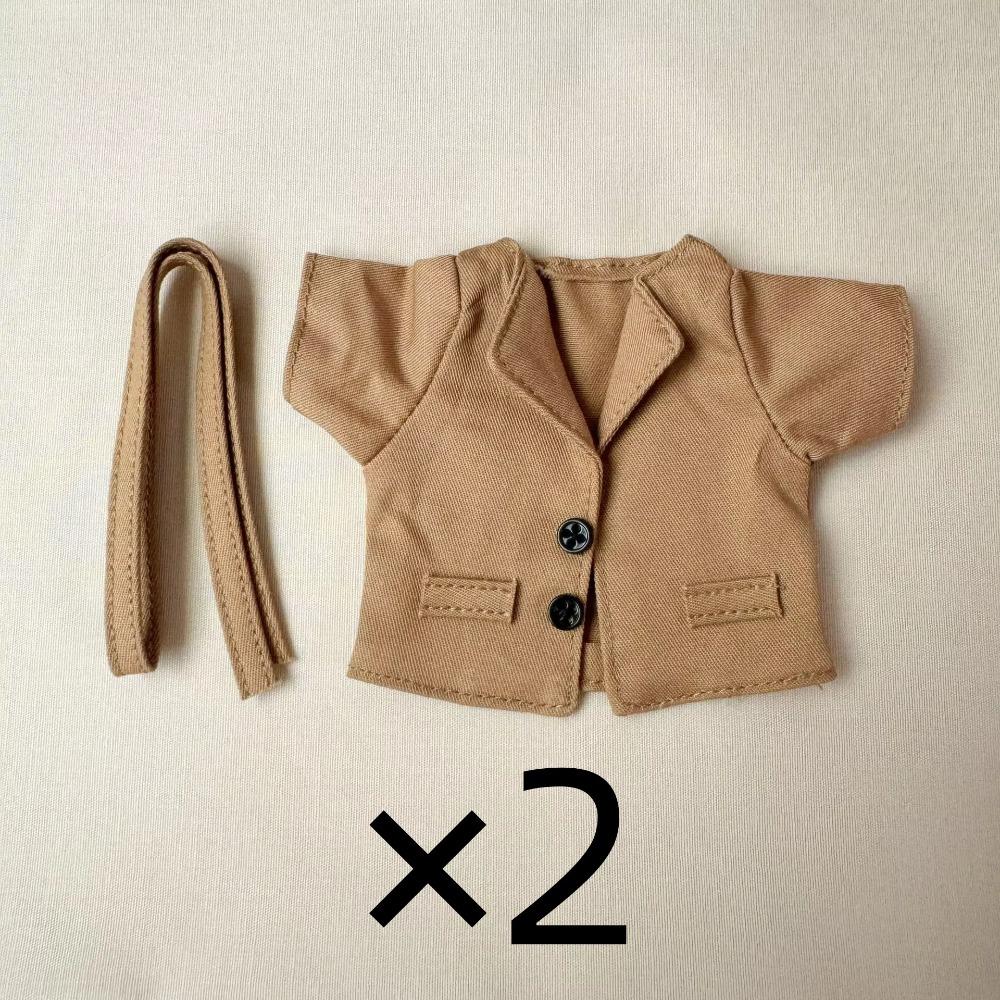 

Новий плащ Labubu з поясом 17 см Дитяче пальто Міні-лялька Весняно-осіннє пальто Аксесуари Labubu