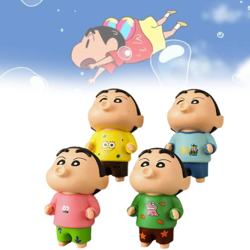Entzückende PVC Shin-chan Figur Sammlerstück Niedlicher Cartoon-Charakter Ausstellungsstück Set