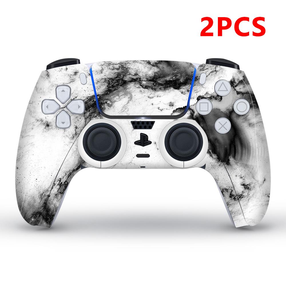 2 PCS Autocollant de Peau Vinyle Pour Manette de Jeu PS5 Pour Console PS5/Pro/Slim Housse de Protection Pour Accessoires PS5