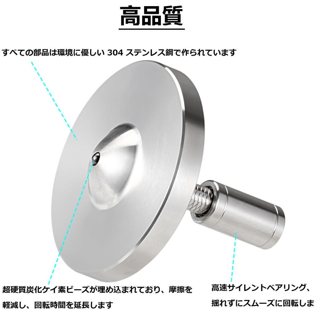 Loqatidis Precision Metal Rope Spinning Stainless Steel Desktop Gyro Gravity Resistant Incredible Spin Time of Over 15 Efficient Stress Relief Toy