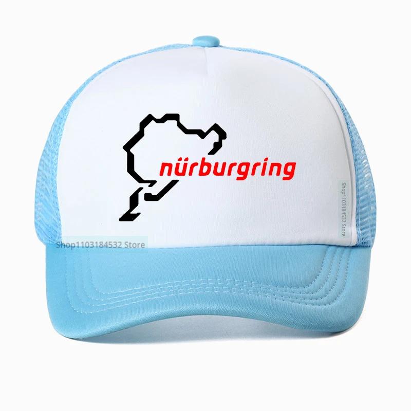 Stile Auto Corsa Strada Corsa Nurburgring cappello per Unisex Cappellino da Baseball da Corsa cool Rete Traspirante Cappellini Trucker Casquette Gorras