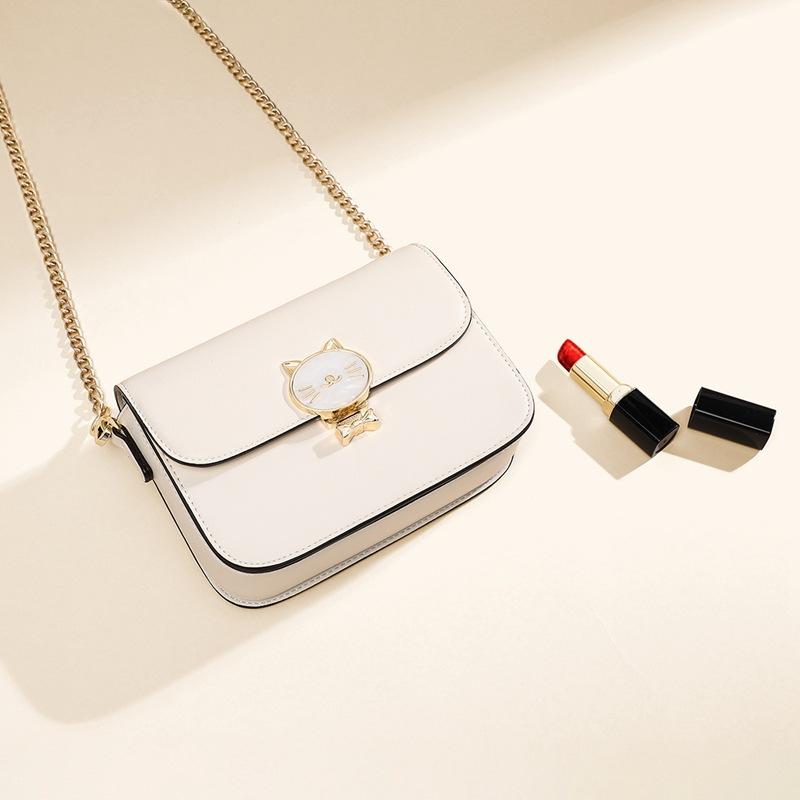 New Autumn and Winter Genuine Leather Women's Bag Crossbody Bag Chain Bag Single Shoulder Square Bag