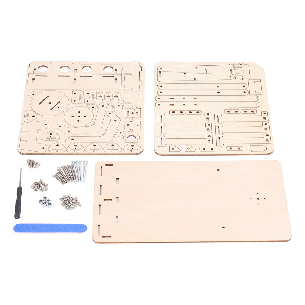 Roboterarm Bauspielzeug Hydraulisch Holz Mechanisches Modell Werkzeugsatz Kit zum Lehren DIY