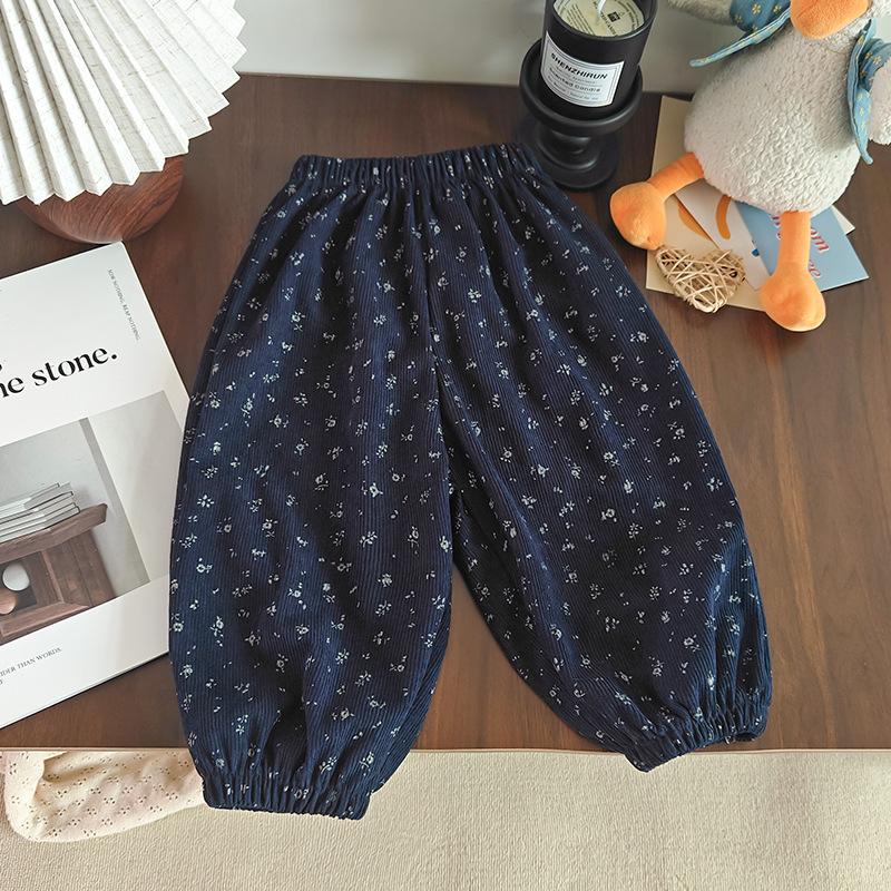 Kinder Frühling/Herbst Corduroy Lässige Jogginghosen Jungen & Mädchen Locker sitzende Haremshosen im Koreanischen Stil