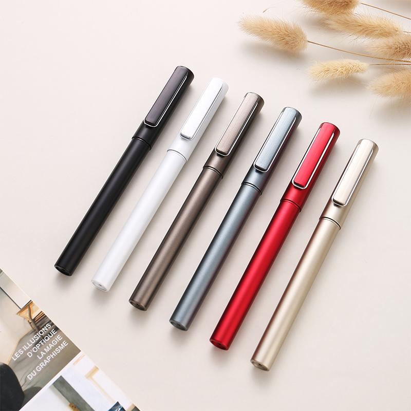 New New Metal Rollerball Pen Black Refill 0.5mm Nib Ballpoint Pens High Quality Business Office Student Signature Pen Gift