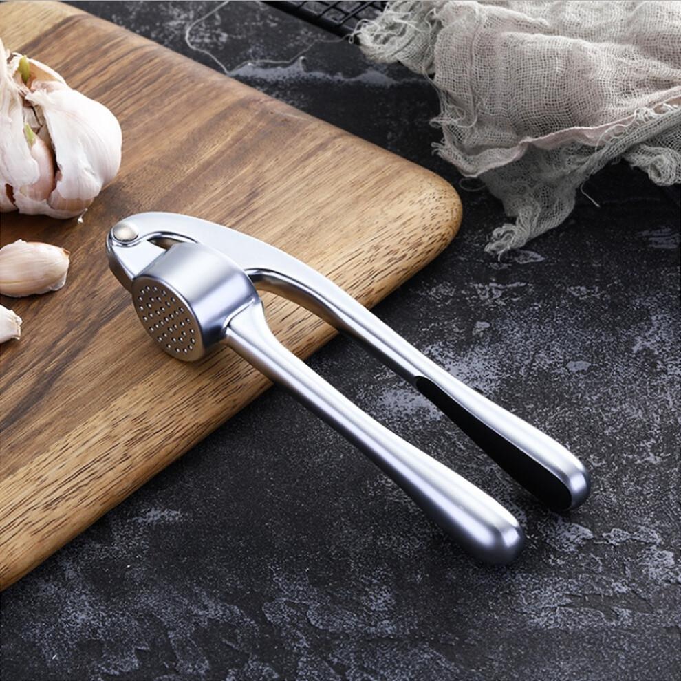 Zinc Alloy 304 Stainless Steel Garlic Press Manual Garlic Crusher Peel Garlic Cloves Mash Garlic Paste Crush Garlic