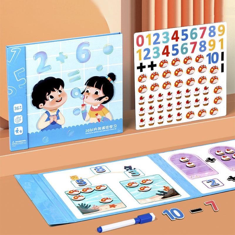 

Children s Montessori Games Magnetic Dinosaur Arithmetic Book Math Addition Subtraction Decomposition Math Toys Educational Toys