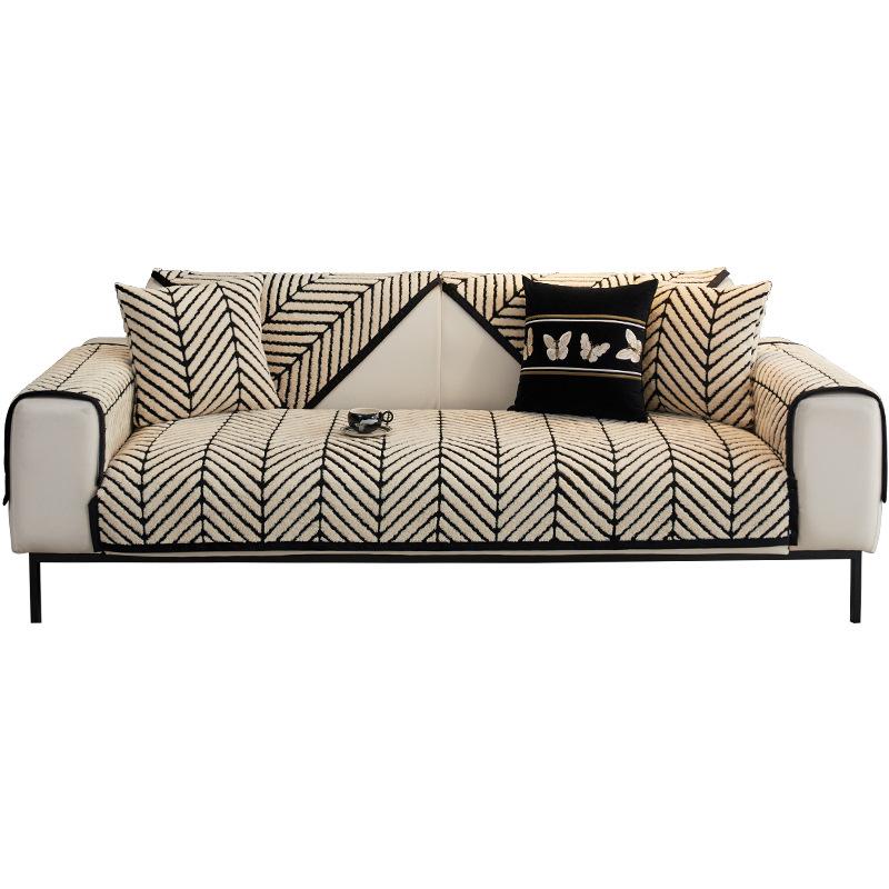 Medieval Velvet Pattern Shu Cotton Velvet Sofa Cushion New Winter Straight Row Non-Slip Sofa Cover Cloth Towel Cross-Border Special Supply