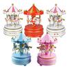 Carillon a giostra, decorazione per torta, regalo di compleanno per bambini, giocattoli, ornamento romantico per il desktop, decorazioni natalizie per la casa