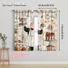 2pcs   spring summer Curtains Baker Pastries Kitchen Art Digital Print Drapes Versatile Polyester Fabric Decorations Outdoor for
