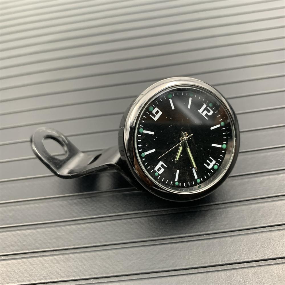 Universal Waterproof Rearview Mirror Base Quartz Watch Luminous Clock for Motorcycle Scooter Bicycle