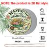 2D Flat, 1pc 7.87x7.87 Inch Round Italian Aluminum Sign, Vintage Decorative Plaque with "Welcome to My Garden" Design, Garden Theme, Suitable for
