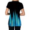 T-shirt da donna alla moda estiva casual allentata a maniche corte con stampa sfumata o-collo e camicette T-shirt comode top