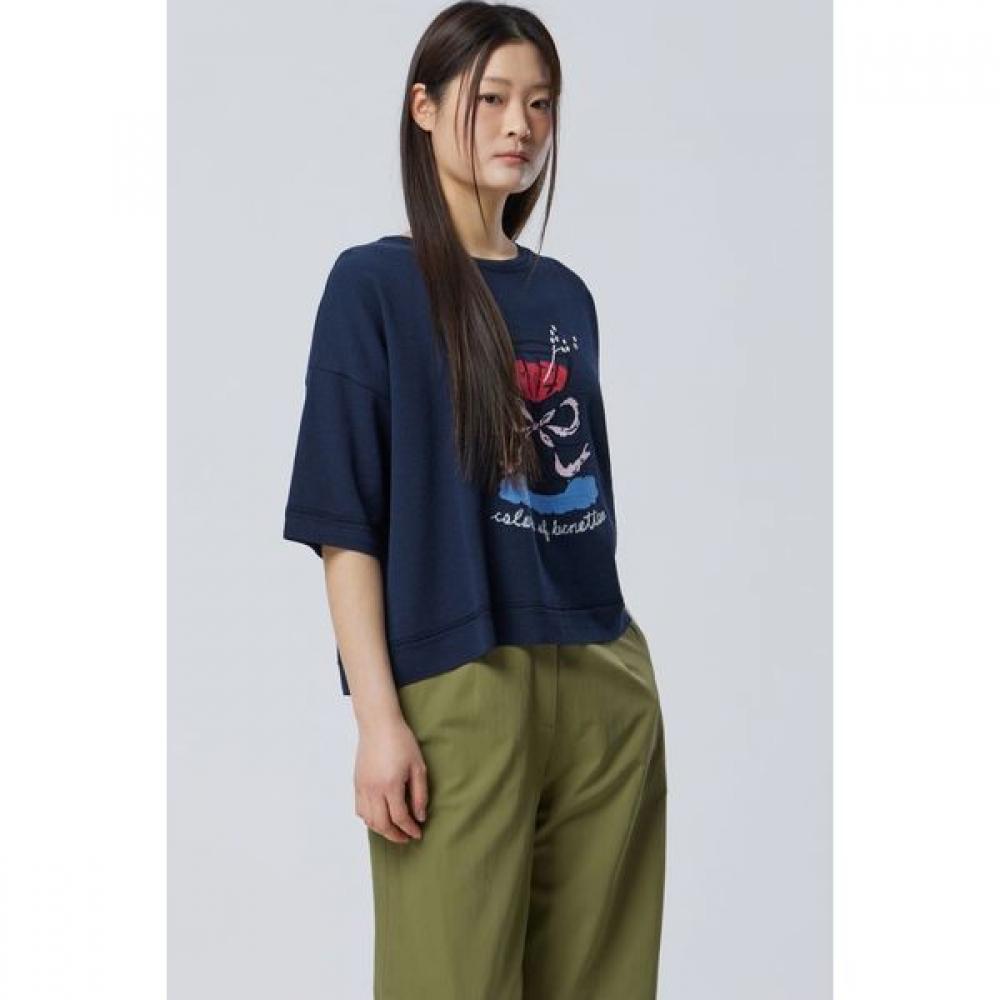 Benetton Short Sleeve Knit Bakpf3611
