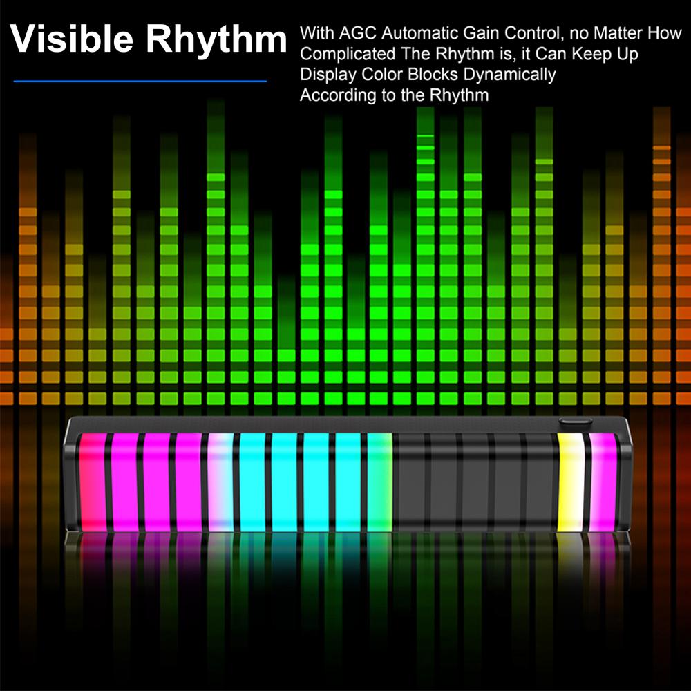3D-Bildschirm Atmosphäre Lichtleiste Auto Luftauslass Aromatherapie Atmosphäre Lampe 10 Modi Einstellbar 17 RGB LED Rhythmus Pickup Lampe