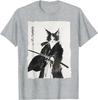 2025 Men's Summer Samurai Cat Art Pattern Harajuku T-shirt Y2k Comfortable and Loose Top