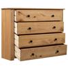 Armoire latérale - vidaXL - Pin Assortiment Panama - 4 tiroirs - Bois massif - Mat