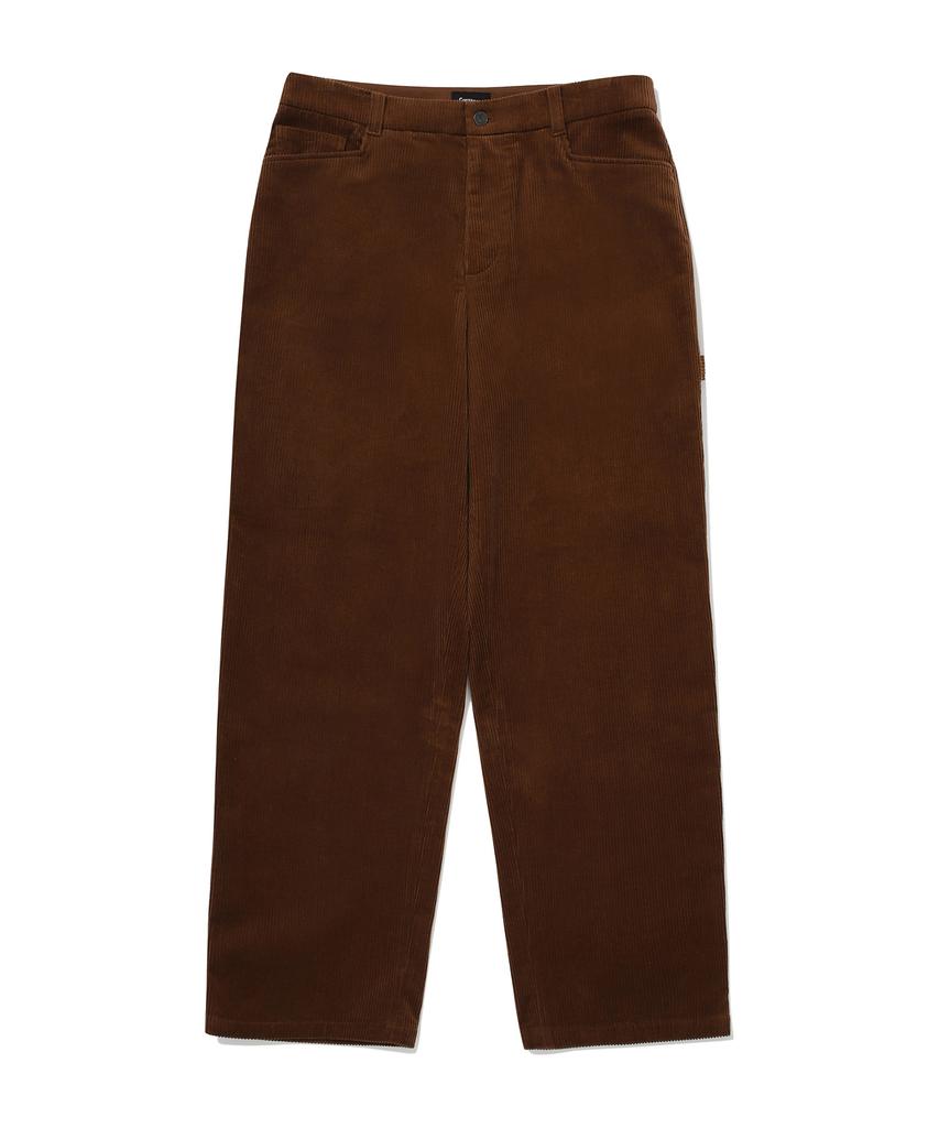 COVERNAT Corduroy Semi-Wide Fit Carpenter Pants Brown