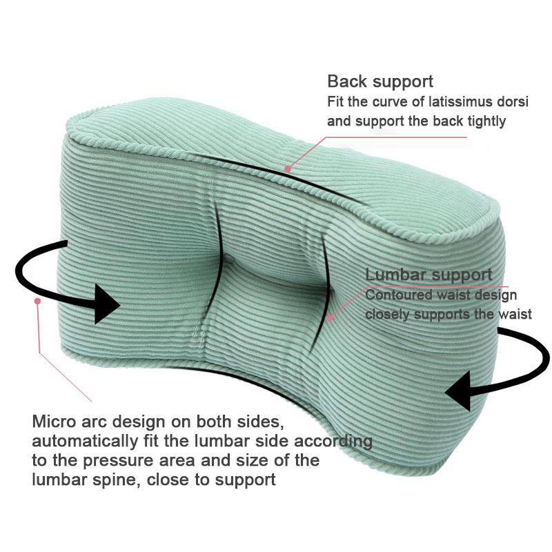 Japanese Corduroy PP Cotton Waist Pillow Car Backrest  Multi-functional Office Computer Chair Cushion Maternity Waist Pillow