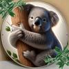 Vintage Metal Sign Koala 20x20cm Retro Wall Decor for Kitchen Bedroom Bar