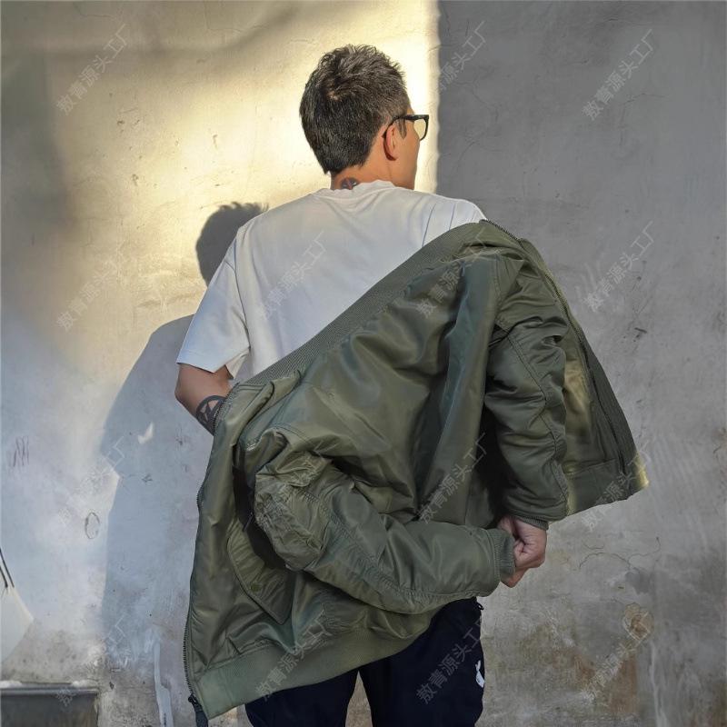 MA1 Klassische Militär-Bomberjacke aus Baumwolle - Unisex Beidseitig im Baseball-Stil für Frühling & Herbst