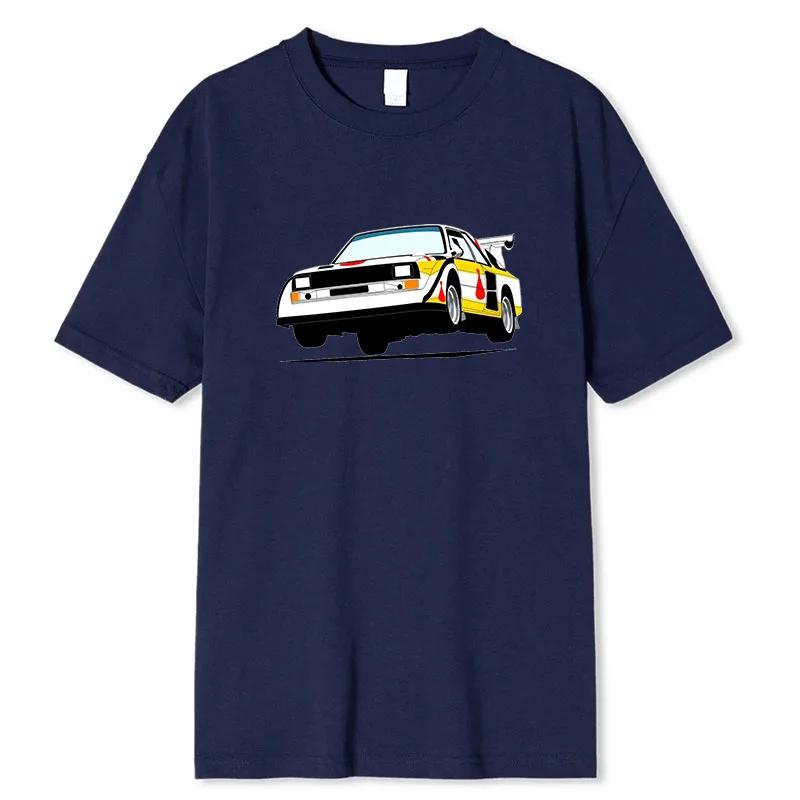Забавная футболка с принтом раллийного автомобиля для мужчин, одежда, повседневный топ с коротким рукавом и круглым вырезом, модная футболка группы B, летняя футболка оверсайз XXXL