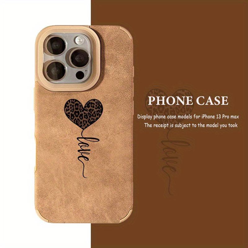 New Heart-Shaped Leopard Print Balloon Pattern Phone Case For For Iphone 16 17 Pro 13 12 11 Pro Max 16 15 14 Pro 17 Air Xs XR Cover