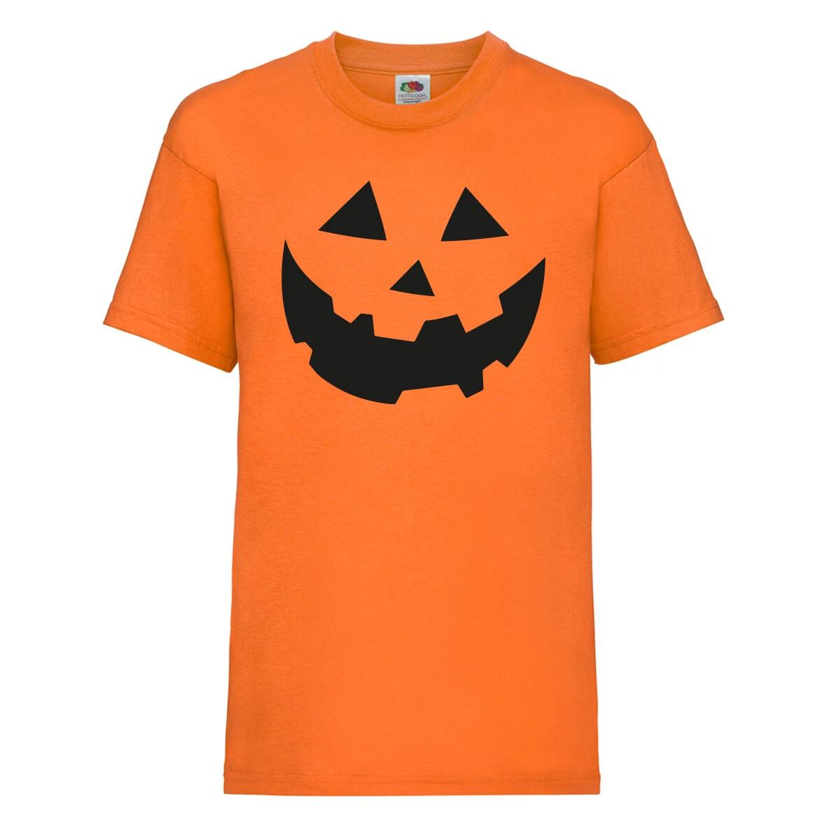 Kids Halloween Pumpkin Face T-Shirt Gift XL