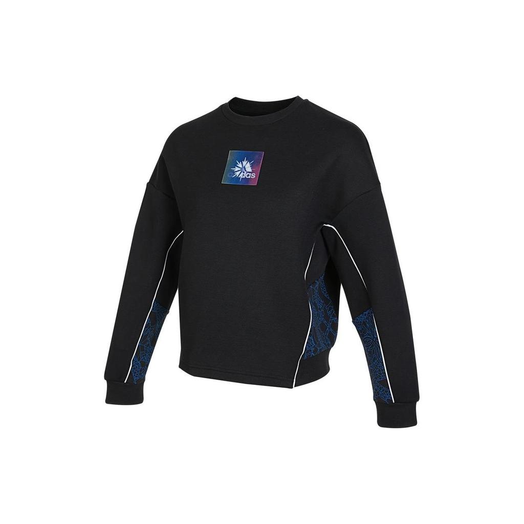 adidas Sweatshirts Women's Black Crew Neck Moderate Regular HE2917