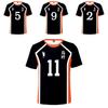 Stylish Haikyuu Cosplay Unisex T-shirt Featuring Karasuno Logo For Anime Fans