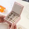 Minimalist Vintage Jewelry Organizer - Portable Travel Box with Display for Earrings Necklaces Rings & Accessories