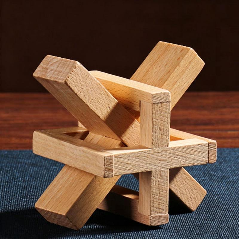Luban Lock Weicheng Iq Difficulty Wooden Disentanglement Puzzles Brain Teasers Educational Mind Challenge Toys For Kids Adults
