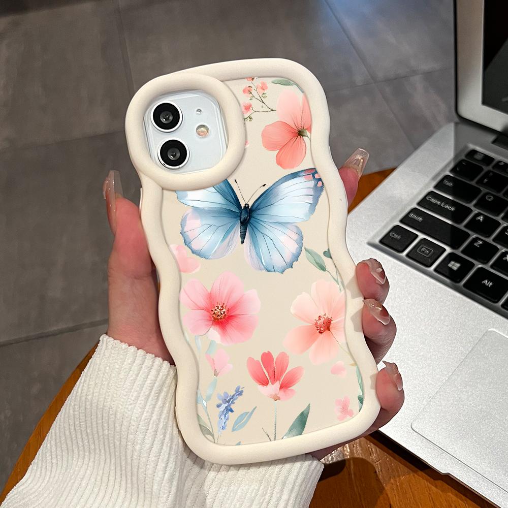 Malovaný vzor Big Wave Edge Měkký silikonový materiál Macaron Pouzdro na telefon Ochranné gumové pouzdro odolné proti nárazům pro OnePlus Vivo Motorola Moto