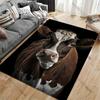 Cow Facing Forward In Darkness Carpet Yoga Living Room Room Decor Children's Crawling Mat Doormat Area Rug Games Mat