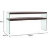Table d'appoint - DKD HOME DECOR - Marron - Bois MDF et verre - 45x160x80 cm - Style contemporain