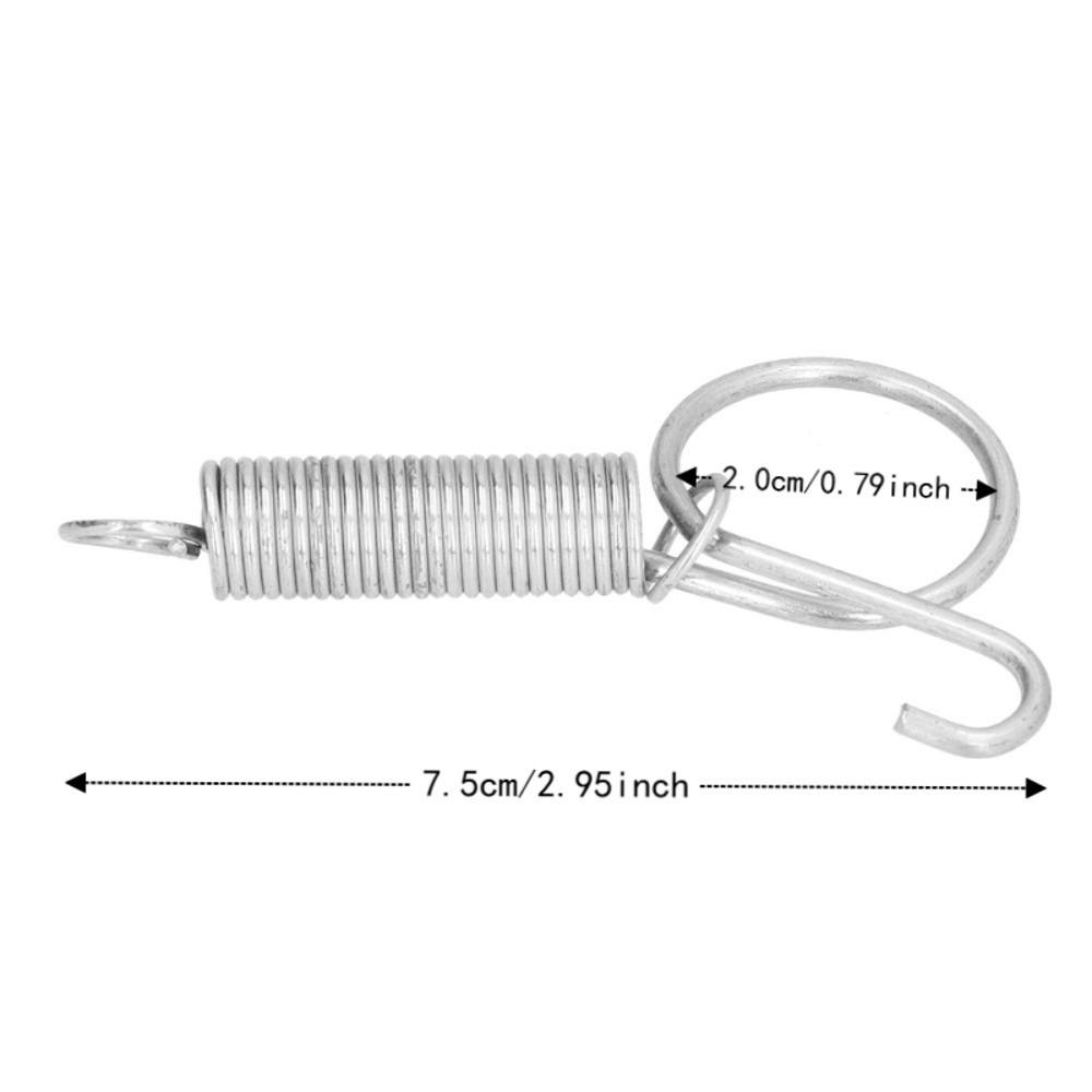 20 Stück Edelstahl Federhaken Silber Langlebig Stall Zuchtrahmen Haken Zugring Halterung Profil Elastisches Teleskopdesign