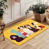 Luxury Green Leaf Swirl Art Door Mat  Golden  Entry Rug Abstract  Floor Carpet Home  Porch Mat for Aesthetic  Decor Accessory
