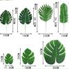 Tropical Palm Leaves, Artificial Hawaiian Luau Safari Jungle Decor, Plastic Faux Plants for Fall Season, Tabletop Decoration