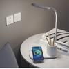 Inductive charger, LED desk lamp, white container, cable, adjustable