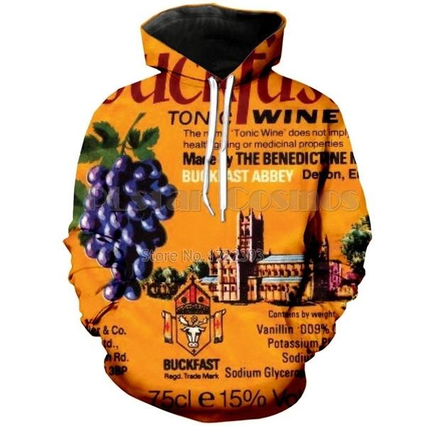 

Новейший последний дизайн buckfast tonic wine мужские 3d толстовки мужские/женские толстовки с принтом размер:XS-4XL S
