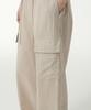 MUSINSA STANDARD WOMAN Women'S Linen Blend Wide Cargo Elastic Pants [Light Beige]