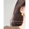 Retro Hong Kong Style Mosquito Coil Ear Clip Earrings Fashion Simple and Exaggerated Generous Earrings Matte Texture Female Stud Earrings