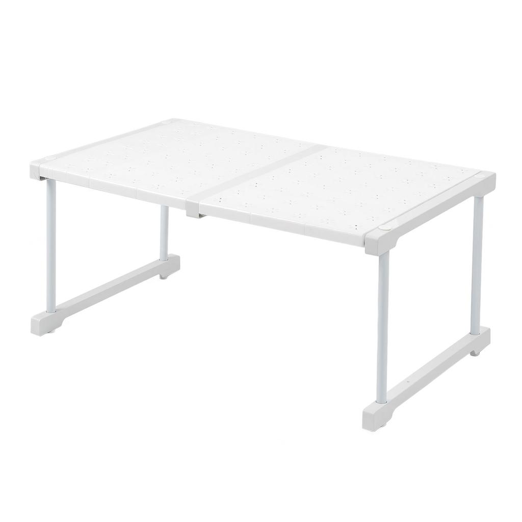 Expandable Closet Shelf Carbon Steel ABS PP Cabinet Organizer Riser Rack 20KG Load Bearing for Wardrobes Kitchens, and Bathrooms