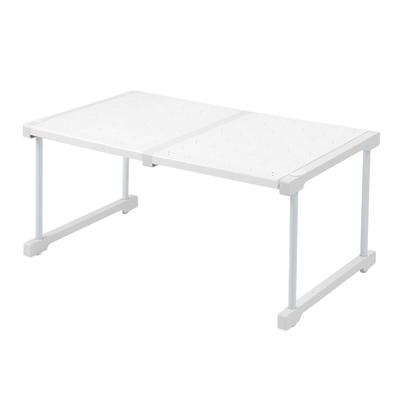 Expandable Cabinet Shelf Carbon Steel ABS PP Closet Storage Shelf Cabinet Organizer Riser Rack for