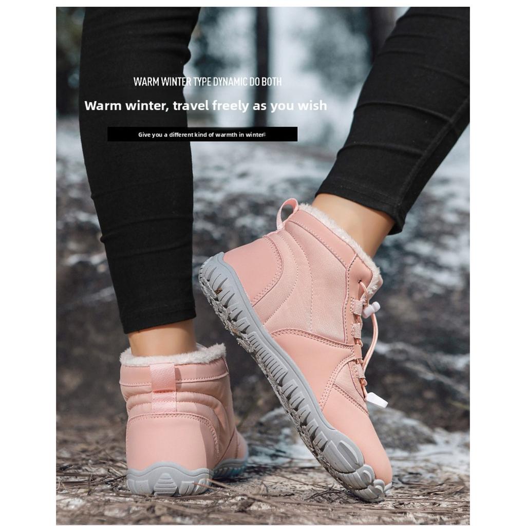 Zimní sněhule s plyšovou izolací, bavlněné boty pro muže, bavlněné boty s mezipodešví, boty na turistiku odolné proti opotřebení, pánské silné outdoorové boty