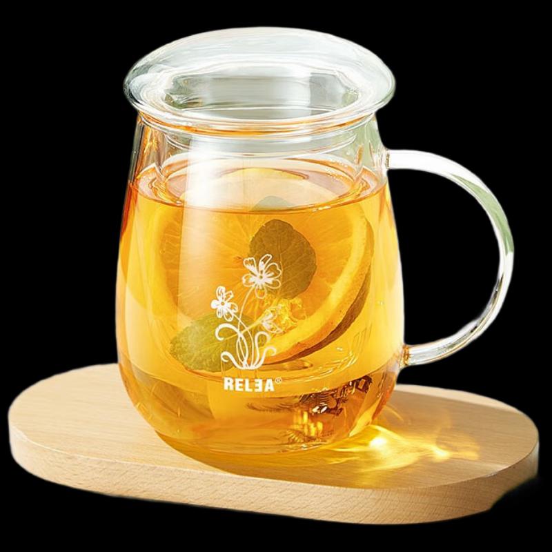 RELEA Tea Separation Glass Mug