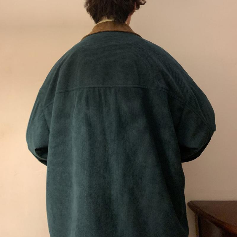 Vintage Herren Frühling und Herbst Trendmarke Amerikanische Retro Cordjacke