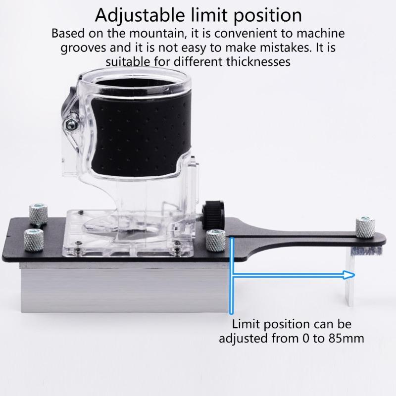 2 in 1 Slotting Assistant Positioner Limiter Set Accuracy Marking Adjustable Fence Limiter for Cabinet Assembly