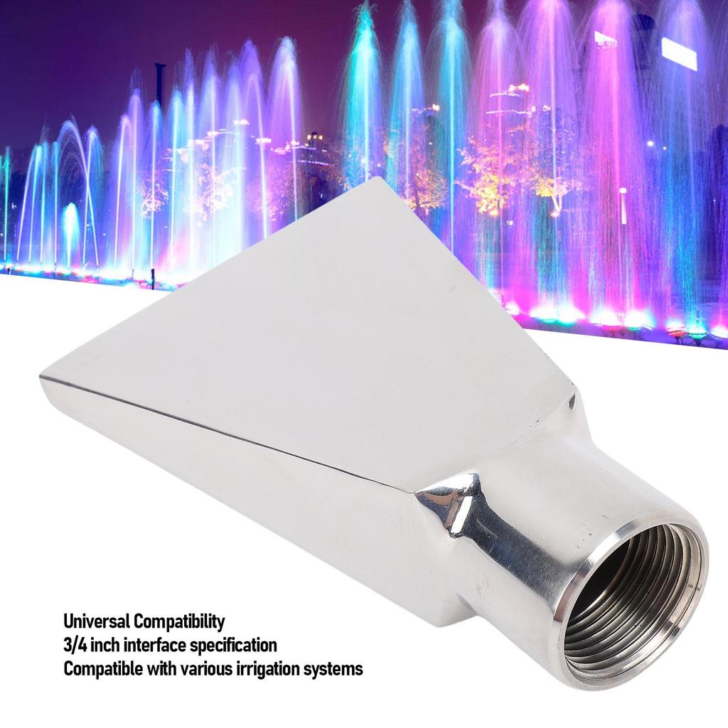 Fächerförmige Springbrunnen-Sprühdüse Flache Entenschnabel-Springbrunnen-Sprinklerdüse 3/4-Zoll-Gewinde für Gartenteich