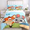 3pcs Nick, Judy Printed Bedding Set, Breathable And Soft, Machine Washable, Christmas Gift, Suitable for Bedroom Decoration, 091